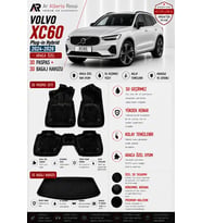 VOLVO XC60 Plug-ın 2024-2026 Araca Özel 3D Paspas + 3D Bagaj Havuzu