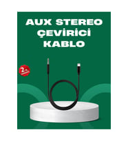 Lightning to 3.5mm Aux Ses Dönüştürücü Kablo 1 Metre Stereo Uyumlu