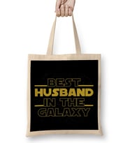 Best Husband In The Galaxy Husband Star Wars Bez Çanta Uzun Saplı