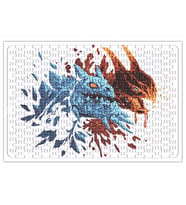 Dota 2 Jakiro Fire and Ice Puzzle 240 Parça Yapboz