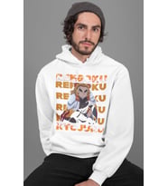 Rengoku Kyojuro Baskılı Unisex Oversize Kimetsu No Yaiba Anime Hoodie