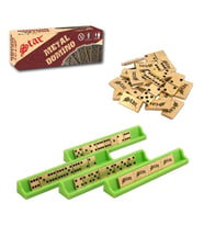 Star Domino Zamak Büyük Boy Domino Oyun Seti Metal Domino Taşı Seti Metal 1. Kalite Metal Domino