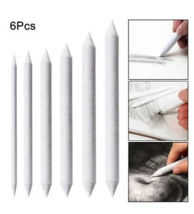 Pastel Dağıtıcı, Kaynaştırma Kalemi,  Paper Stump 6'lı Set