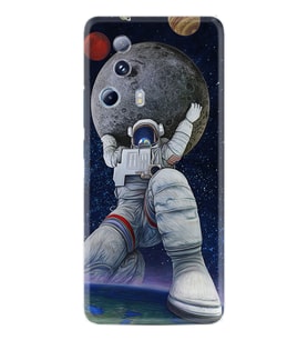 Xiaomi Mi 13 Lite Kılıf Silikon Desen Özel Seri Astronot ve Dünya 1759