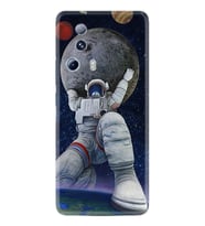 Xiaomi Mi 13 Lite Kılıf Silikon Desen Özel Seri Astronot ve Dünya 1759
