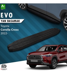 S-Dizayn Toyota Corolla Cross Evo Siyah Yan Basamak 183 Cm 2022 Üzeri