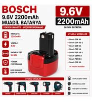BOSCH PLI 9.6V, PLI 9,6V, PLI 9.6 ile Uyumlu Muadil Matkap Bataryası