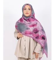 Luissa Bambu Kraş Şal Lale Desen Gül kurusu