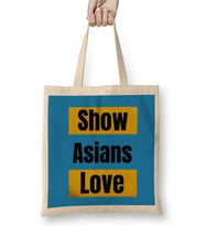 Show Asians Love Stop Asian Hate Bez Çanta Uzun Saplı