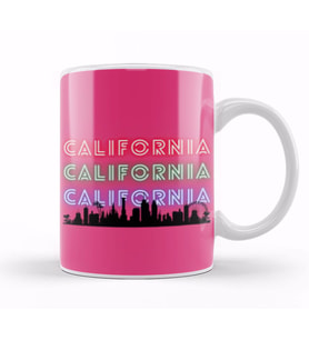 California Vintage Retro GIFT Kupa Bardak Porselen