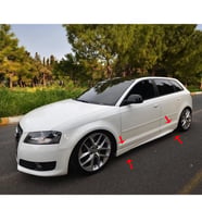 Audi A3 8P 4 Kapı Yan Marşpiyel Seti Mat Siyah Plastik 2 Adet 2006 2007 2008 2009 2010 2011 2012