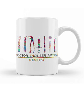 Doctor Engineer Artist Dentist 022 Kupa Bardak Porselen