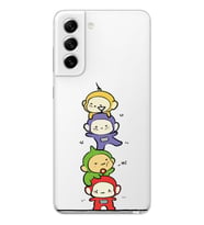 Samsung Galaxy S22 Uyumlu Teletubbies Tasarımlı Şeffaf Telefon Kılıfı