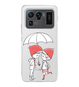 Xiaomi Mi 11 Ultra Uyumlu Kamera Korumalı Kapak Aşk Tasarımlı Şeffaf Silikon Kılıf