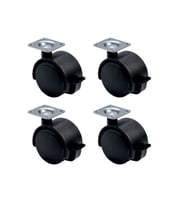 Büyük Plastik Tablalı Frenli - 50MM HKS128 - 4 Adet