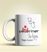 Kişiye Özel Veteriner Hekim Tasarımlı Beyaz Kupa Bardak