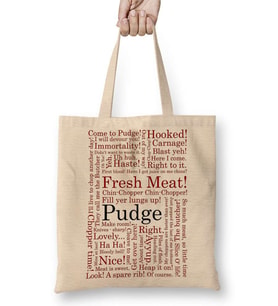 Dota 2 Pudge Typography Pudge Bez Çanta Uzun Saplı