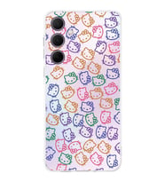 PrintiFy Galaxy A56 ile  Uyumlu Kamera Korumalı Hello Kitty Tasarımlı Şeffaf  Silikon Kılıf
