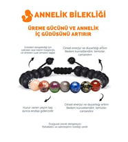 Annelik Bilekliği Kalsit Mercan Yeşim Akik Lapis Oniks Doğal Taş Bileklik (Çok Renkli)