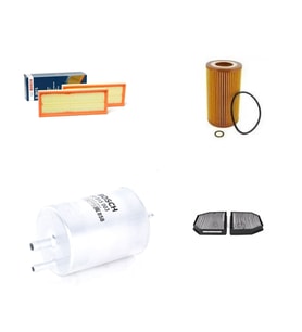 Bosch Filtre Bakım Seti Mercedes SL R230 2002-2012 280 - 300 - 320 - 500 Hava + Yağ F + Yakıt F. + Polen Kraftvoll