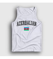 Presmono Unisex Beyaz Bayrak Flag V2 Azerbaycan Azerbaijan Atlet 536590tt (Beyaz)