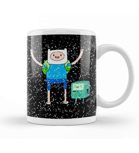 Adventure Time Finn And Bmo Snowfall Celebration Kupa Bardak Porselen