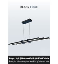 Cosmo Füme Lineer LED Sarkıt Avize – Kumandalı Dim Edilebilir – Yukarı & Aşağı Işık