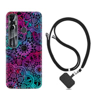 Tecno Spark 6 6 Go 8C 8 Pro 7 7 Pro Kılıf Boyun Askılı Silikon Colurful Mandala 1667