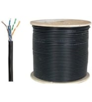 Metre Kalın Siyah Iç - Dış Ortam Internet Kablosu Cat6