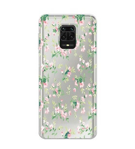 Redmi Note 9 Pro/Note 9S Uyumlu Çiçek Desenli Şeffaf Telefon Kılıfı
