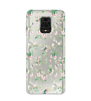 Redmi Note 9 Pro/Note 9S Uyumlu Çiçek Desenli Şeffaf Telefon Kılıfı