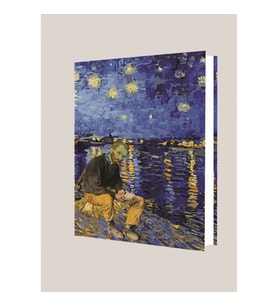 DEFFTER ART OF WORLD  / VAN GOGH - AT CAFE 14X20 SERT KAPAK ÇİZGİLİ DEFTER 96YP.