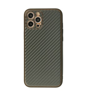 Apple İphone 12 Pro Kılıf Coco Karbon Silikon - Füme