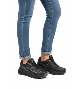 Slazenger Siyah Bağcıklı Hafif Cilt Unisex Spor Ayakkabı Zafira G