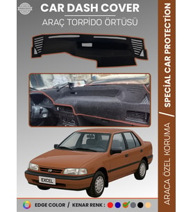HYUNDAİ EXCEL (1989-1994) Torpido Örtüsü Göğüs Koruma Araca Özel UV Koruma Kolay Montaj
