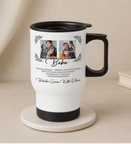 BK Gift Kişiye Özel Fotoğraflı Babalar Günü Tasarımlı Kulplu Beyaz Çelik Bardak Termos Mug 450ml-5, Babalar Günü Hediye, Babaya Hediye (Metal)