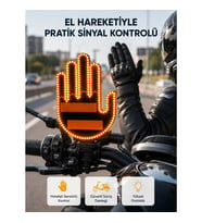 Mey İthalat® 176 LED Amber Renkli El Hareketiyle Kontrol Edilen Motosiklet Dönüş Sinyali
