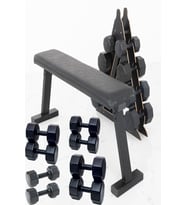 PS SPOR 4 ÇİFT DAMBIL SET 4 KG+6 KG+8 KG+10 KG + KATLANABİLİR AĞIRLIK(BENCH)SEHPASI VE DAMBIL STANDI