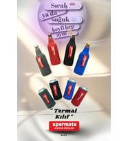 Termal İçecek Kılıfı – Sıcak & Soğuk Tutan Şişe Bira Termal Kılıf 0,5L (Gri)