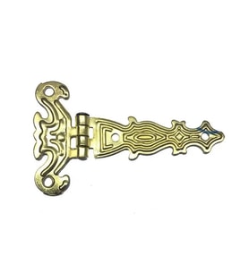 Dekoratif, Tek Kuyruklu Menteşe - 40X68 Mm, Küçük, Sarı, 100 Adet
