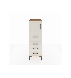 Kronos Dolap Tek Raflı 4 Çekmeceli Tek Kapaklı 44x59x134 Çam-Aytaşı