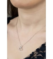 Union Zirconia Kadın Kelebek Gümüş Kolye