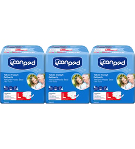 Canped Hasta Bezi Yetişkin Bel Bantlı Tekstil Yüzey L - Büyük - Large 42 Adet (3PK*14)