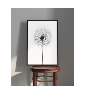 Tablo  Ahşap Çerçeveli Tablo  Çerçeveli Poster  Karahindiba, Çiçek Temalı Tablo, Soyut Tablo