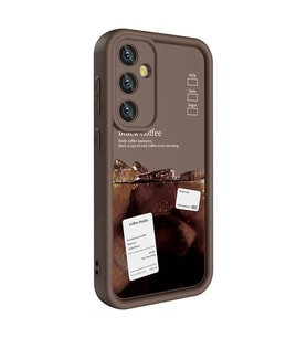 Samsung Galaxy A35 Uyumlu Kılıf Kamera Korumalı Baskılı Arka Yüzey Zore Klas Kapak (Koyu Kahve)