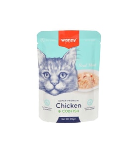 Wanpy Pouch Tavuklu Morina Balıklı Kedi Konserve 85 gr