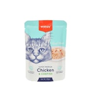 Wanpy Pouch Tavuklu Morina Balıklı Kedi Konserve 85 gr
