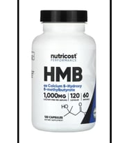 Nutricost HMB (Beta-Hydroxy Beta-Methylbutyrate) 1000mg (120 Capsules) USA.3932 (Renksiz)