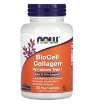 NOW Foods BioCell Collagen, Hydrolyzed Type II, 120 Veg Capsules.Orj Abd Menşei.