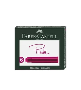 FABER-CASTELL GRİP DOLMA KALEM KARTUŞU PEMBE 6LI (185508)